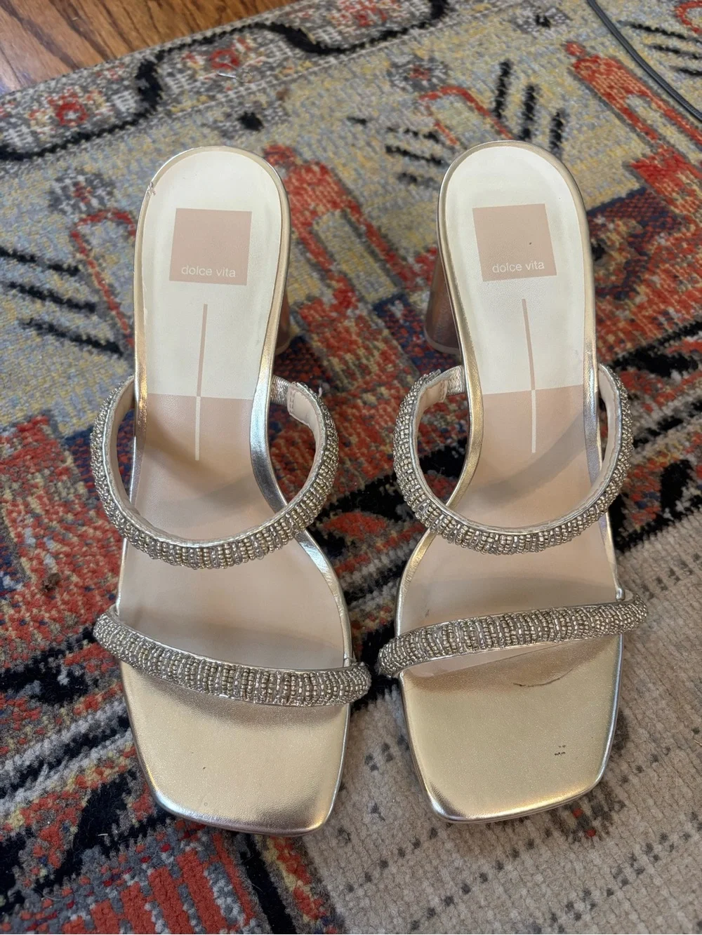 DOLCE VITA women's nolah heels in gold multi